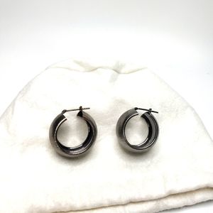 Sterling Silver Chunky Hoop Earrings